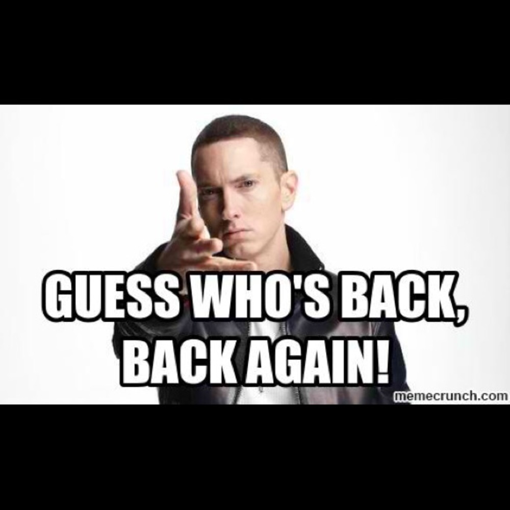 Guess who’s back! therealerinj, tell a friend